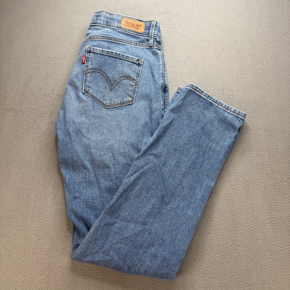 Levi 525 Perfect Waist Straight Leg Jeans Womens 6M 28x32 (FIT 30x30) Blue Work